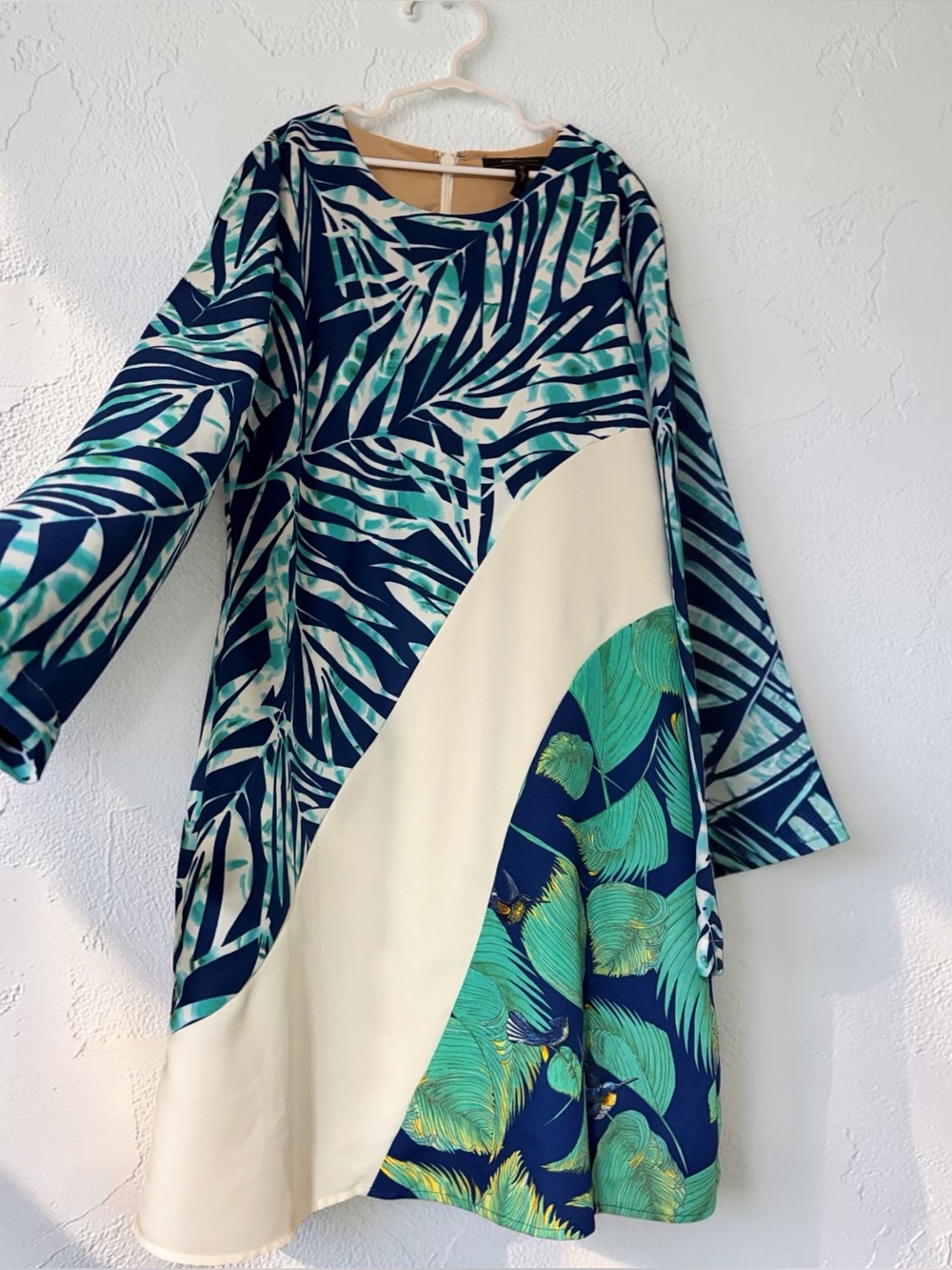 BCBGMAXAZRIA Revolve 'Tilli' Tropical Print Crepe Shift Mini Dress Size Small